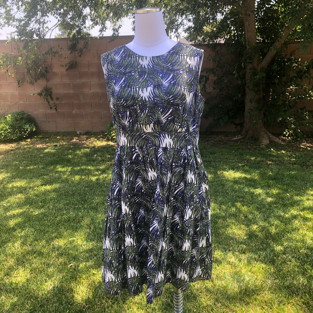 Emily & Finn Modcloth Tropical Leaf Print Dress